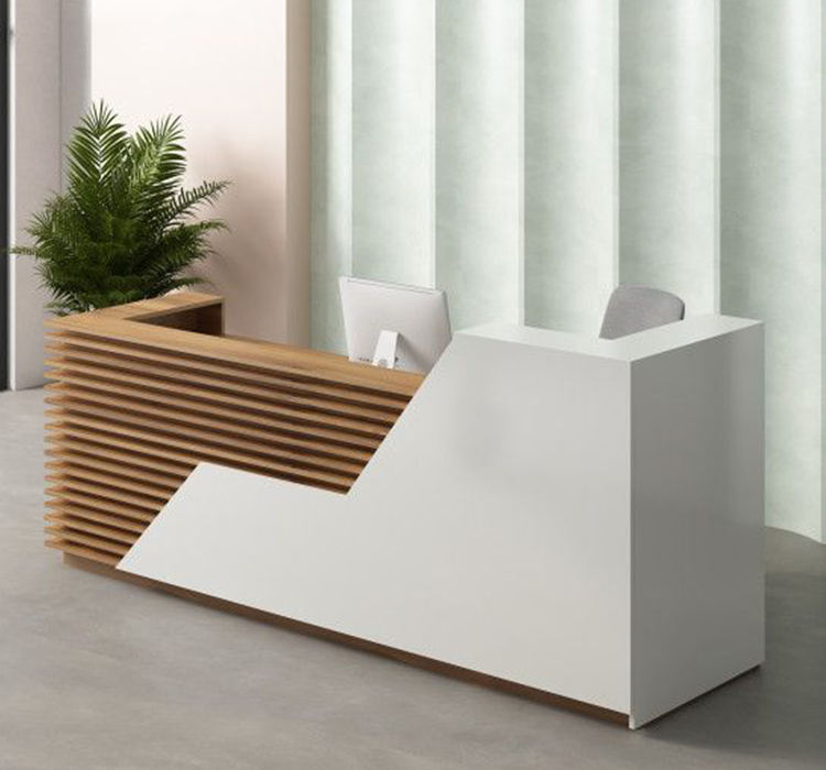 Modern Design Reception Desk for Hotel Clothing Store Coffee & Dessert Beauty & Company Acrylic Stone Reception Desk