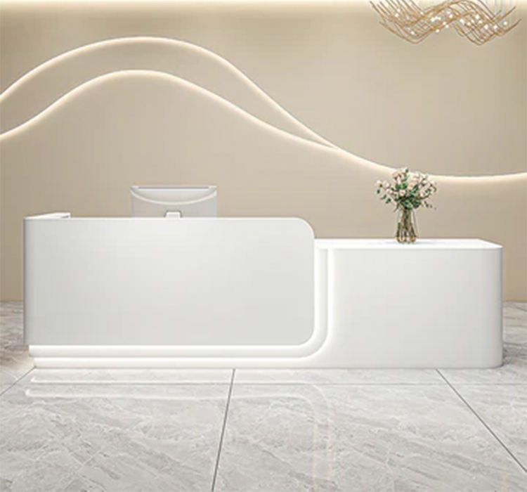 Beauty Salon Reception Desk for Clothing Stores & Commercial Use-Simple Modern Design Artificial Marble Stone Spa Reception Desk