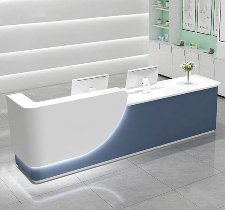 Beauty Salon Reception Desk for Clothing Stores & Commercial Use-Simple Modern Design Artificial Marble Stone Spa Reception Desk