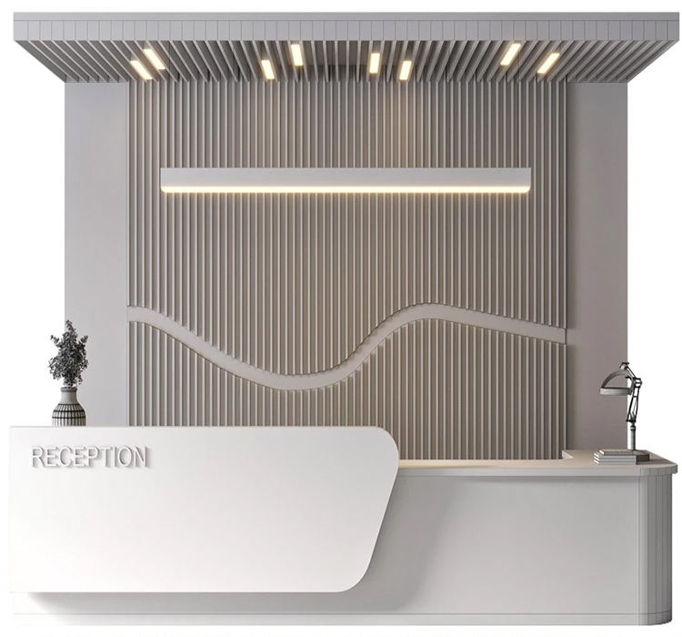 Beauty Salon Reception Desk for Clothing Stores & Commercial Use-Simple Modern Design Artificial Marble Stone Spa Reception Desk