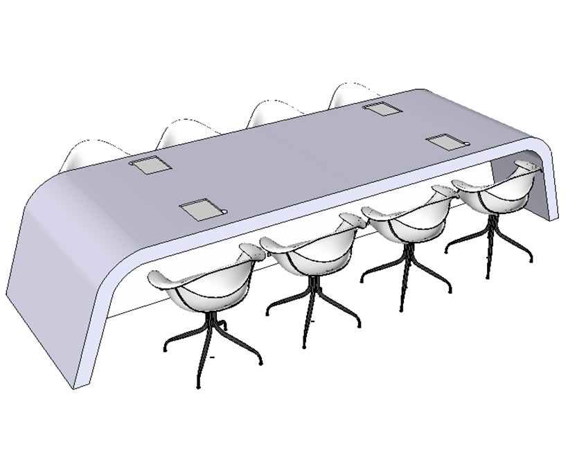 Marble U Shape 20 Person Modern Meeting Room Conference Table