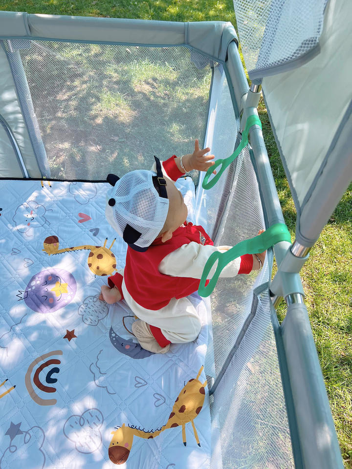 Basketball Baby Playpen Easy Assembly Play Yard for Baby Safety Toddlers Kids Fence Playpen