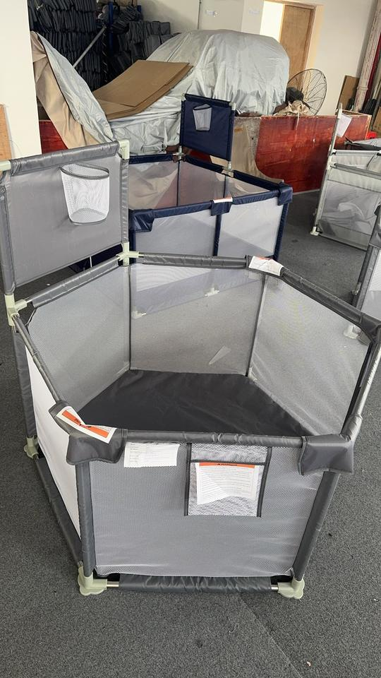 Basketball Baby Playpen Easy Assembly Play Yard for Baby Safety Toddlers Kids Fence Playpen