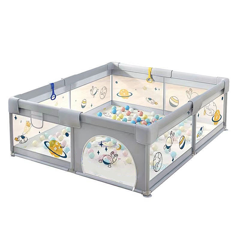 Oxford Fabric Baby Playpen Easy Assembly Kids Fence Playpen for Baby and Toddlers Indoor & Outdoor Kids Activity Center