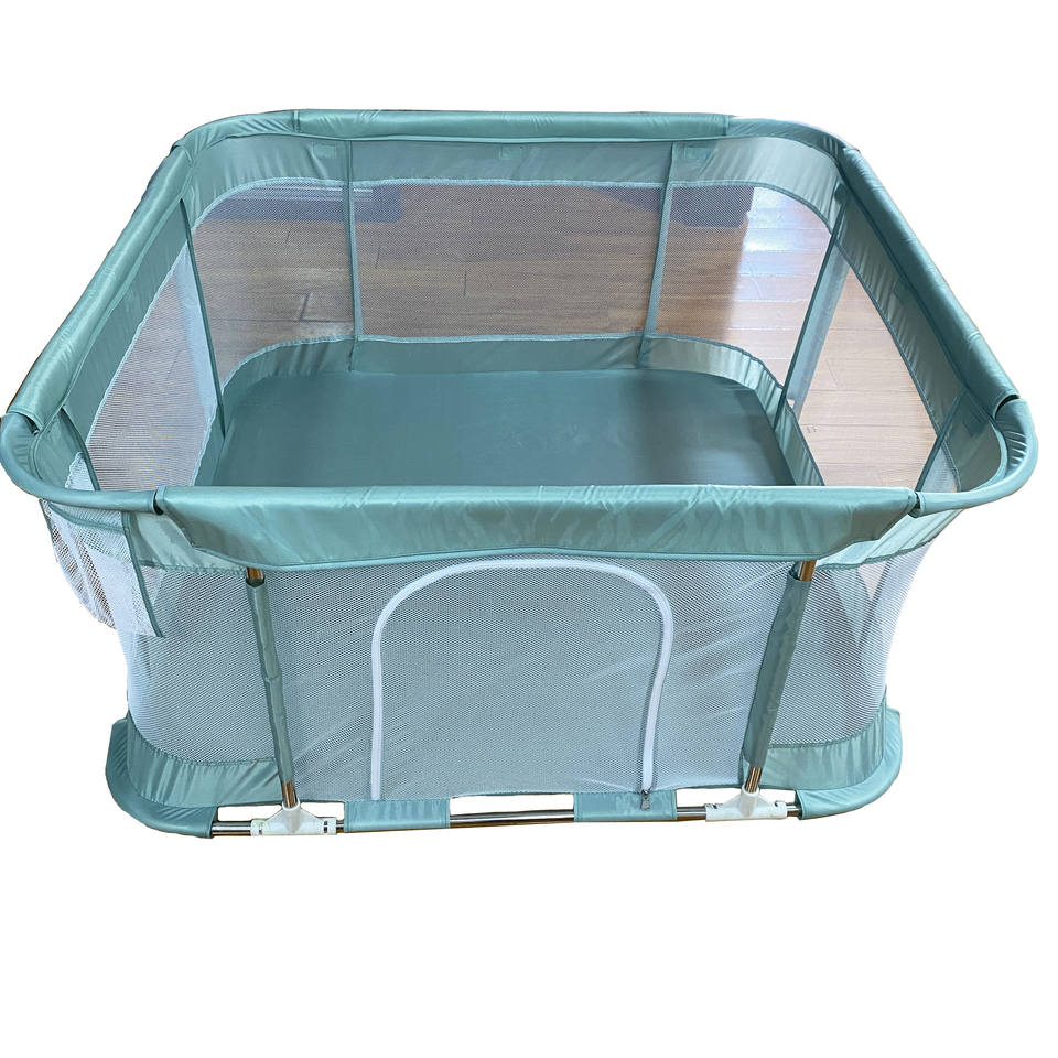 Oxford Fabric Round Edge Baby Playpen Easy Assembly Kids Fence Playpen for Baby Toddlers Indoor & Outdoor Kids Activity Center