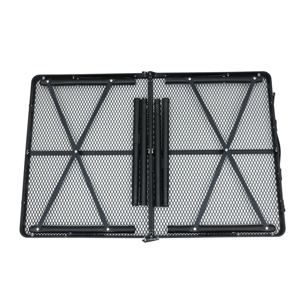 Lightweight Aluminum Folding Table with Adjustable Metal Legs Portable Outdoor Event Furniture Black Design Beach Picnics