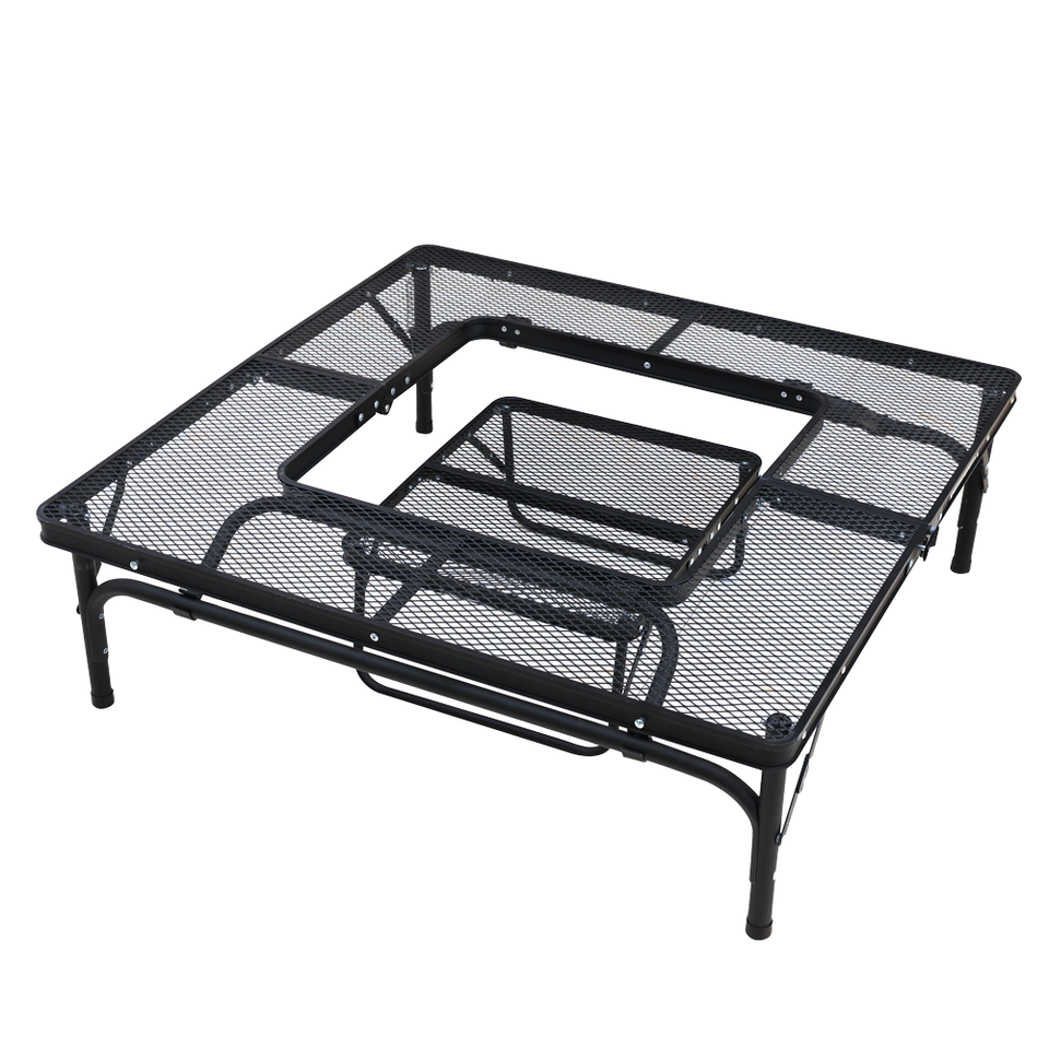 Multifunctional Lightweight Aluminum Folding Outdoor Table Adjustable Feet High Quality Portable Beach Camping Picnic