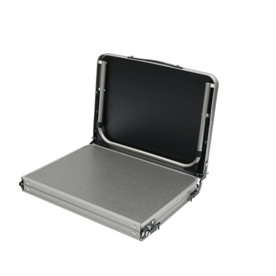 Modern Lightweight Portable Foldable Aluminum Outdoor Table Adjustable Height Rust-Resistant Stackable Camping Garden Parties