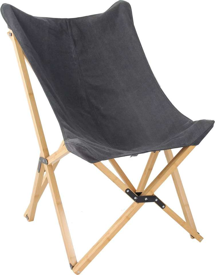 Modern Lightweight Steel Frame Comfortable Bamboo Seat Durable Multi-Purpose Portable Outdoor Folding Chair Camping Fishing