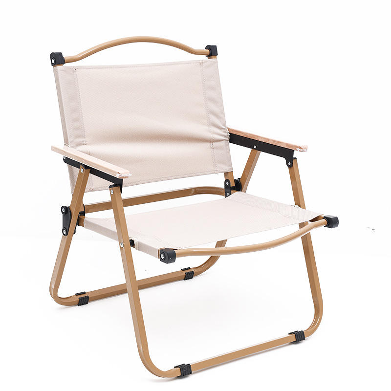 Folding Outdoor Portable Steel Metal Camping Leisure Armrest Kermit Chair
