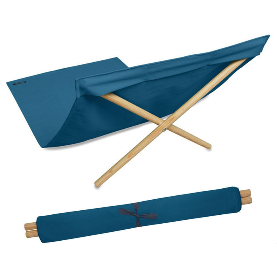 Hot Sale Easy Folding Wooden Canvas Camping Beach Lounger Mat With Adjustable Backrest Sand Free Folding Beach Mat Chair