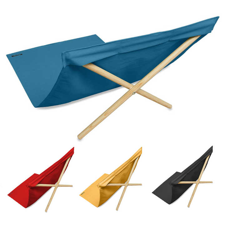 Hot Sale Easy Folding Wooden Canvas Camping Beach Lounger Mat With Adjustable Backrest Sand Free Folding Beach Mat Chair