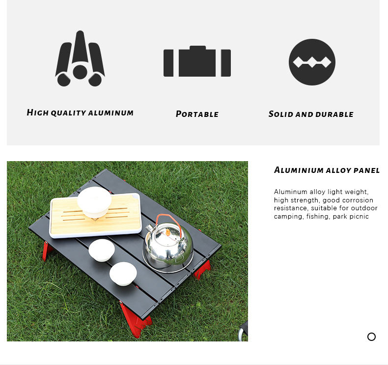 Super Light 6ft Small Aluminum Folding Table Outdoor Japanese Folding Camping Picnic Table for Exterior Use