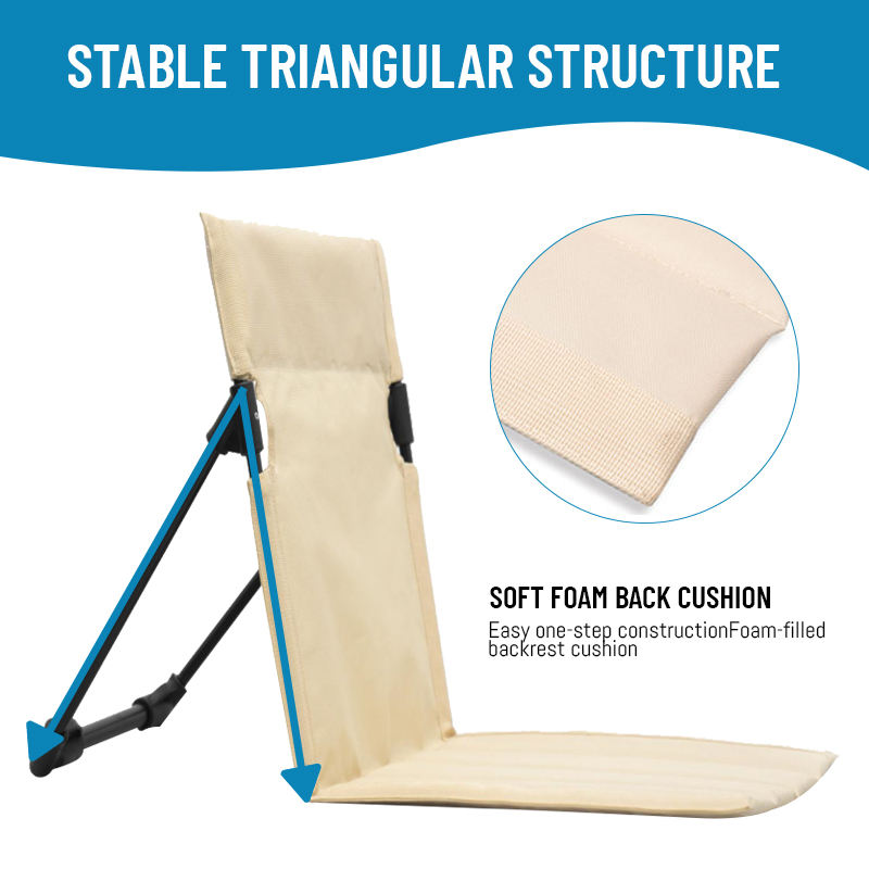 Outdoor Reclining Waterproof Folding Picnic Camping Beach Sand Padded Mat Cushion
