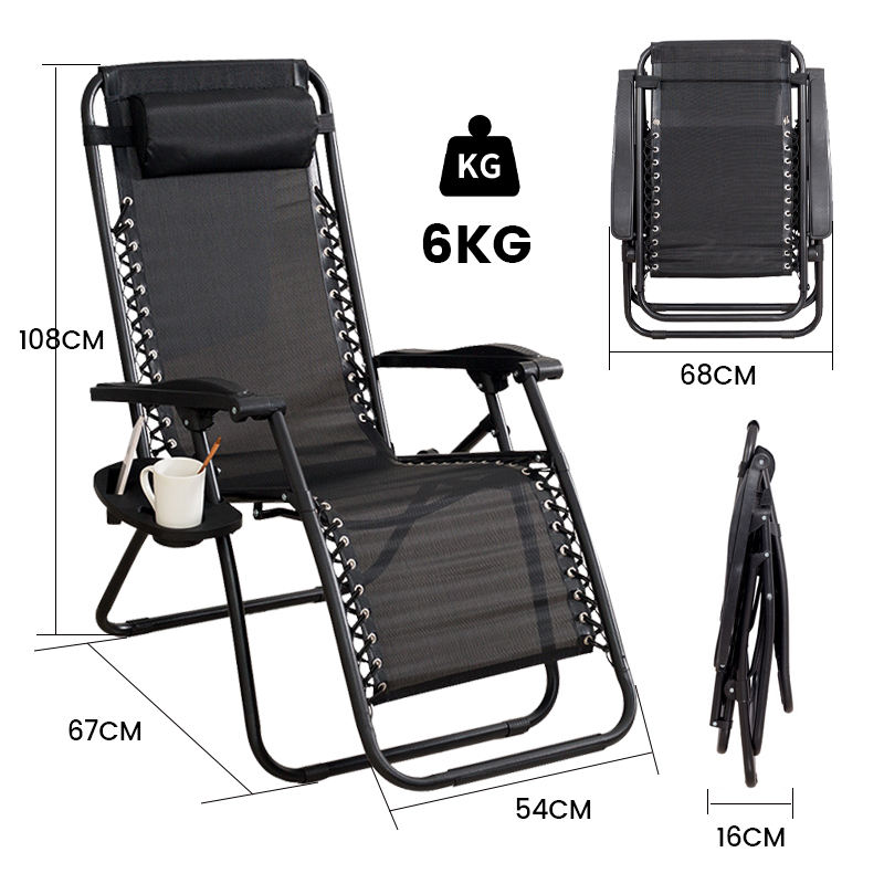 Modern Outdoor Zero Gravity Folding Relax Sun Lounge Recliner Beach Camping Chair
