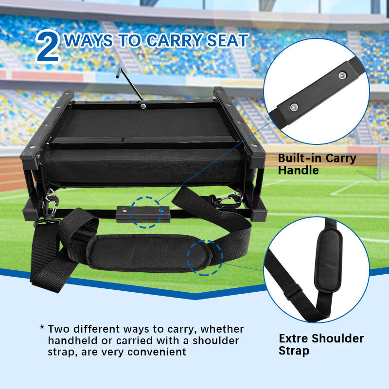 Portable Foldable Padded Stadium Chairs Baseball Hook Pocket Backs Stadium Bleacher Seats