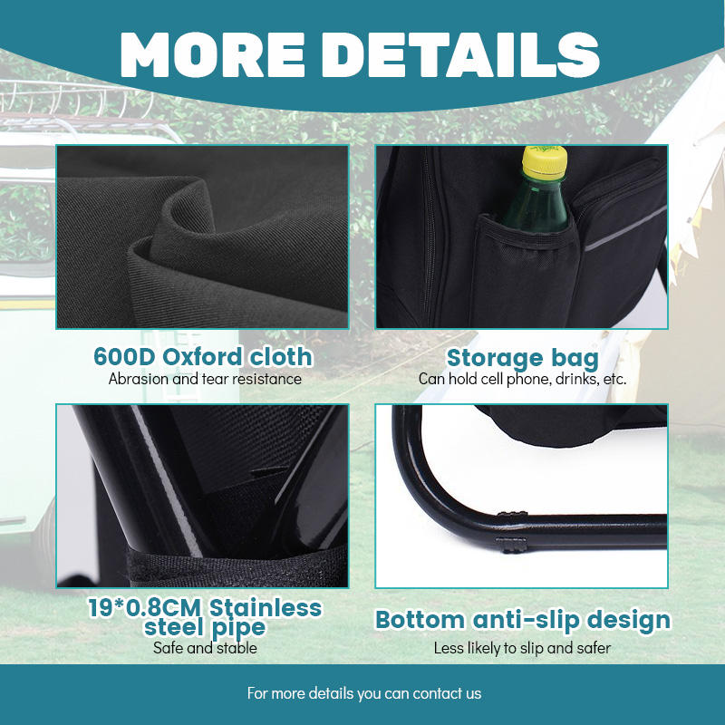 Lightweight Picnic StoolsCamping Chair Modern Durable Iron Garden Chair for Outdoor Adventures Picnics Parks Fishing