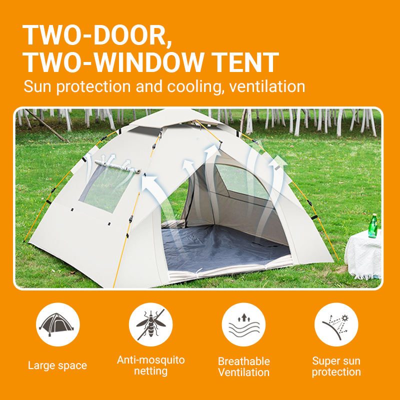 Waterproof Outdoor Camping Tents for 3-4 People One Bedroom Structure for Family Adventures