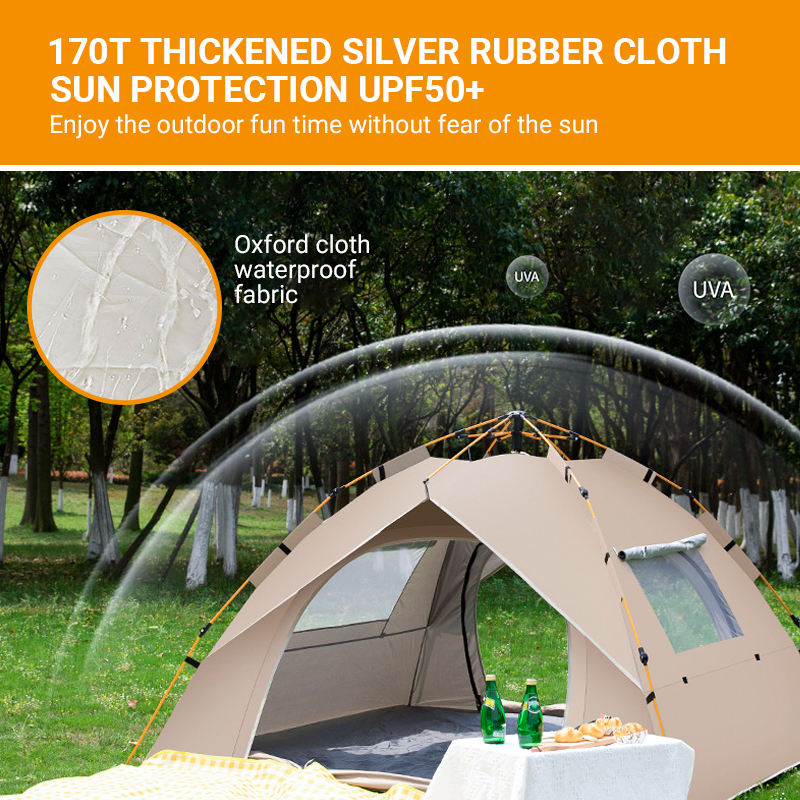 Waterproof Outdoor Camping Tents for 3-4 People One Bedroom Structure for Family Adventures