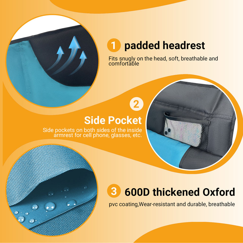 Luxury Adult Modern Ultralight Oxford Cloth Folding Camping Beach Heated Rocking Chair Outdoor Furniture for Park