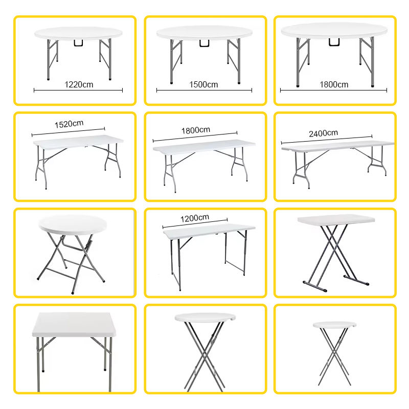 Versatile Portable HDPE Folding Bistro Table Small Table for Outdoor Picnics Home Dining Office Study General Use Furniture