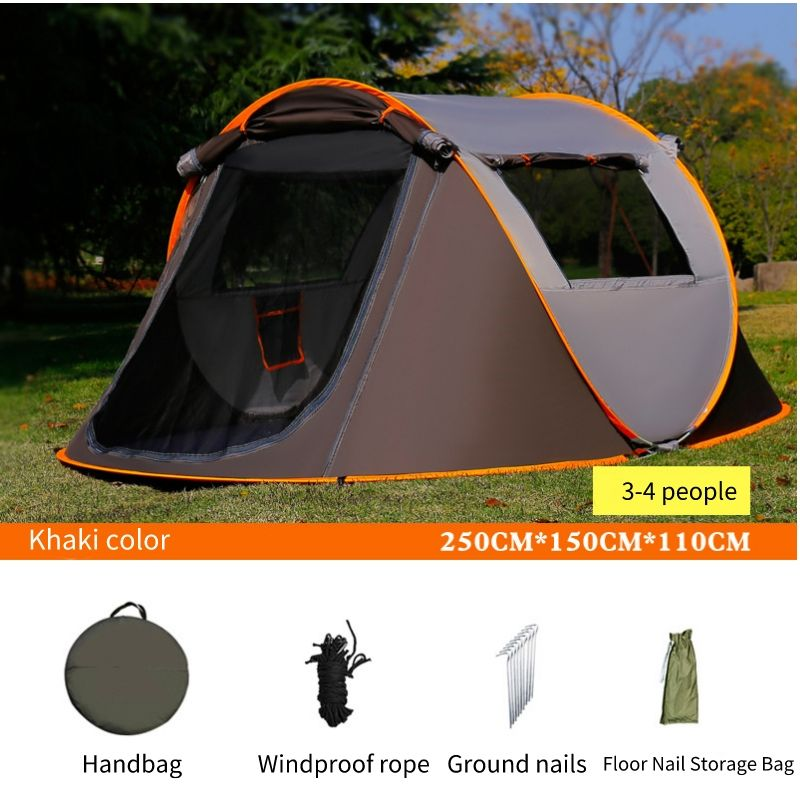 Rainproof Waterproof Auto Open Camping Outdoor Tent Summer Auto Quick Open Tent 5-8 People