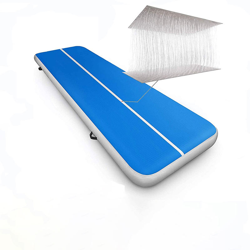 GUETIO PVC Gym Mat for Tumbling Gymnastics Custom Logo Air Track for Fitness & Taekwondo Available in 3m & 10m Lengths