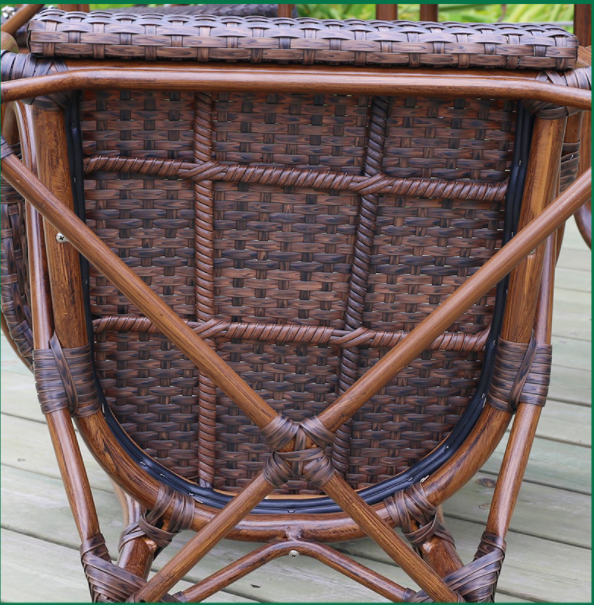 Uplion Modern Anti-Water Fabric Bamboo Garden French Bistro Chair Comfortable Relax Dining Aluminum Furniture Cafe Outdoor