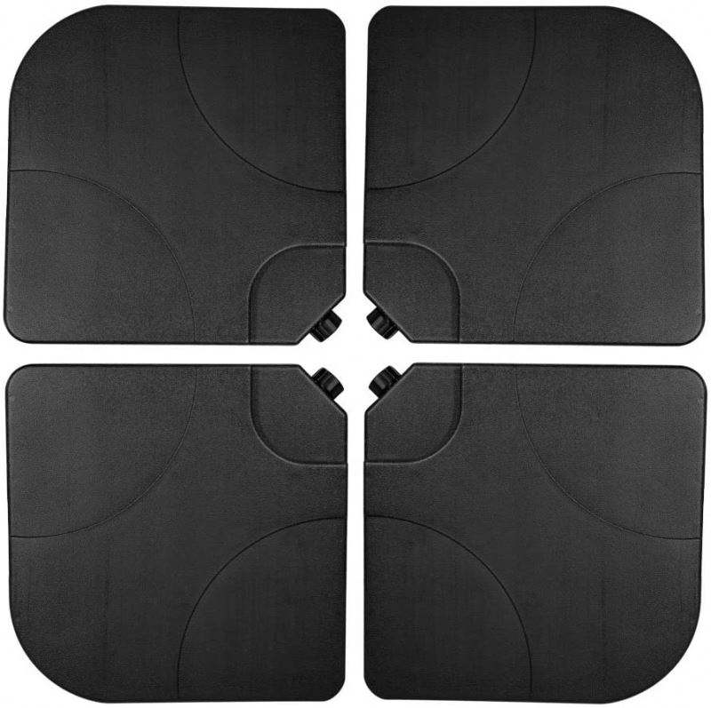 Uplion 4pcs Factory Outdoor HDPE Plastic Water Filled Base Cantilever Umbrella Base Parasol Base