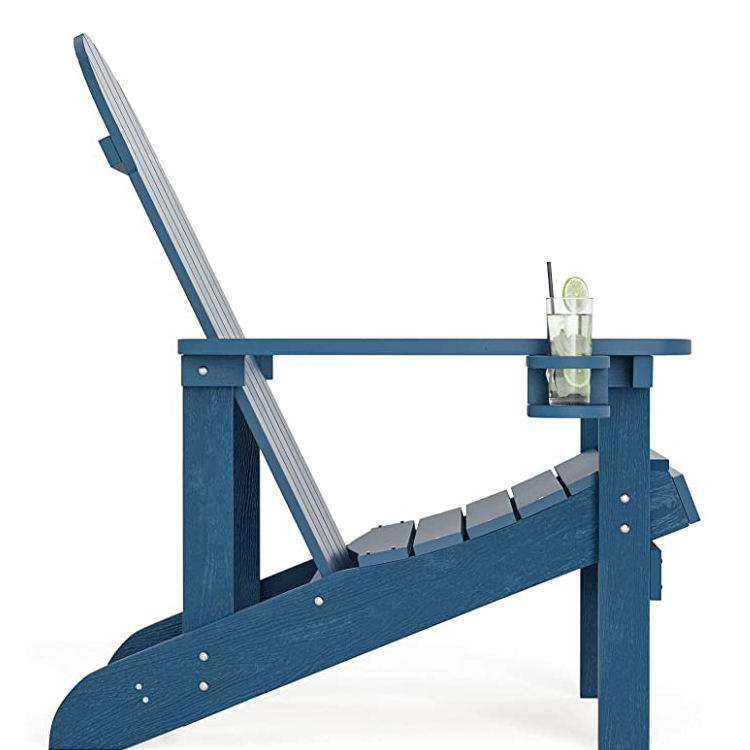 Uplion Wholesale Classic Folding Patio Adirondack Chairs Plastic Wood Waterproof Outdoor Chair for Garden Beach Courtyard