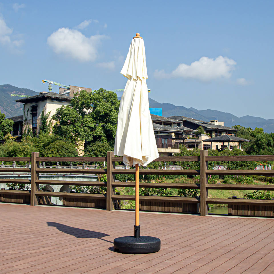 Uplion 10FT Double Roof Patio Umbrella Outdoor Market Table Umbrella Garden Sunshade Umbrella Waterproof Parasol