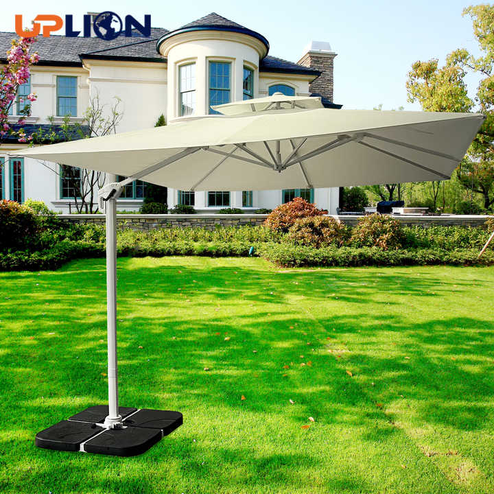 Uplion Manufacturer's Square Patio Parasol UV Protection Sunshade Outdoor Furniture UV Protective Sun Umbrella