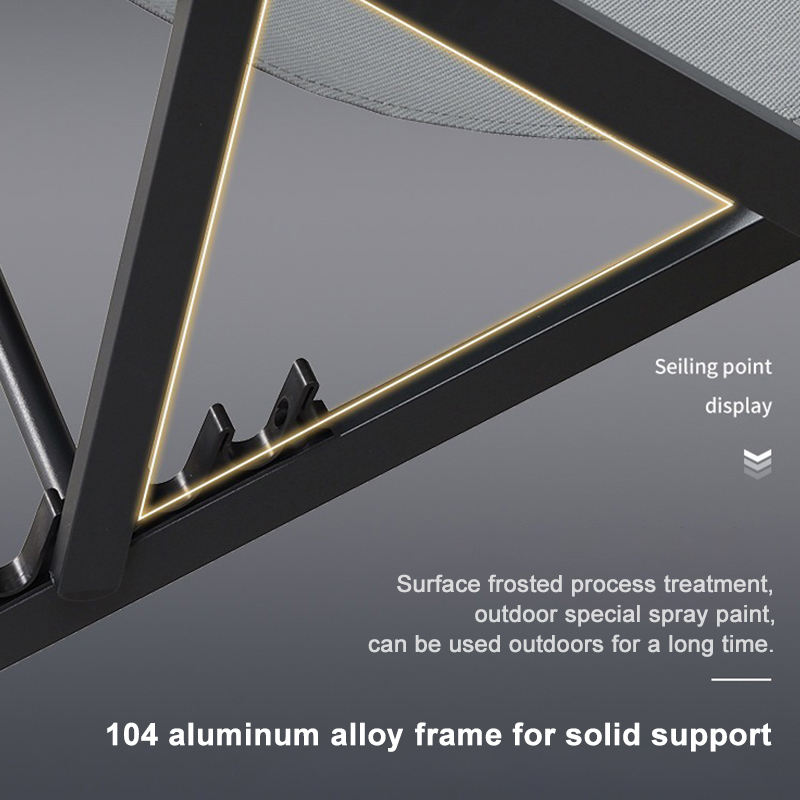 New Hot-selling Aluminum Frame Teslin Fabric Portable Adjustable Folding Outdoor Beach Chairs Balcony Chair