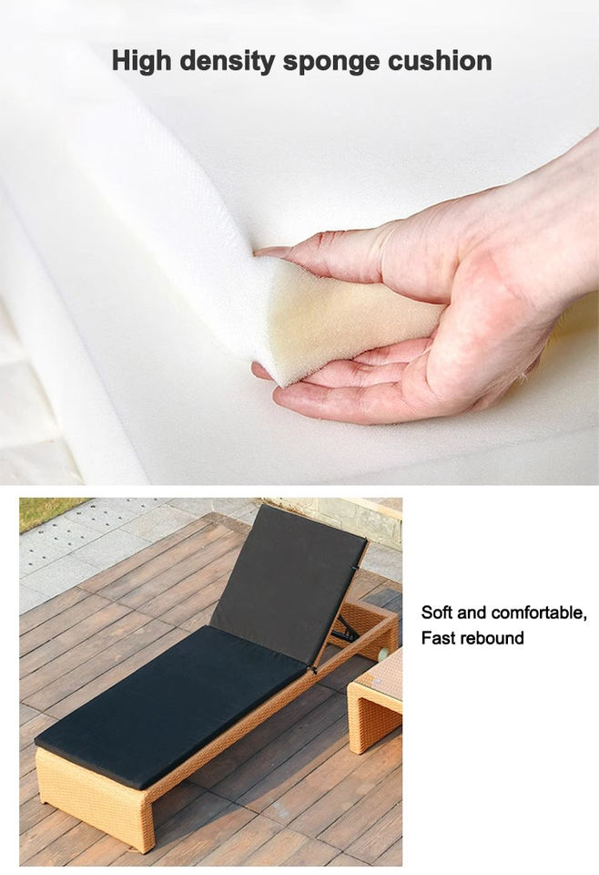 Wholesale Cheap Wicker Rattan Outdoor Garden Beach Sun Lounger All-Weather Hotel Villa Pool Lounge Chair With Wheel