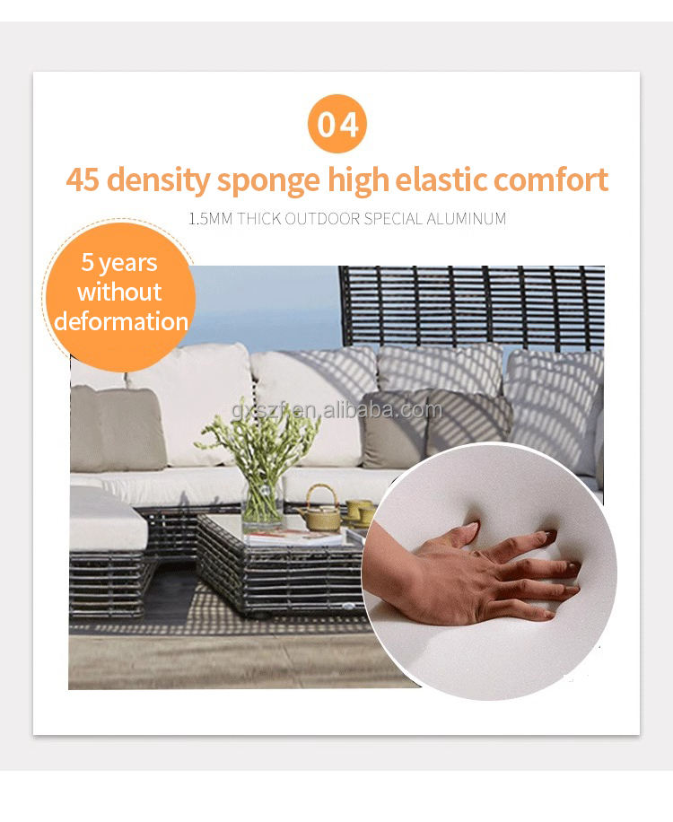 Skyline Design Waterproof Patio Furniture Daybed Sofa Outdoor Beach Rattan Daybed Sets