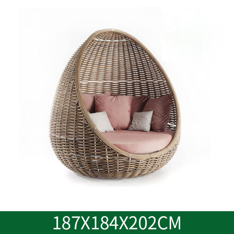 Modern Rattan Chair Aluminum Pool Chair Outdoor Sunbed Rattan Daybed Garden Sun Lounger Wicker Daybed for Sale