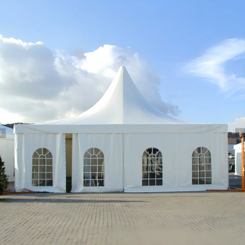 Foerstine Customized Wedding Tent Party Tent Luxury Family Steeple Marquee Glamping Iron Frame Event Party Folding Pagoda Tent