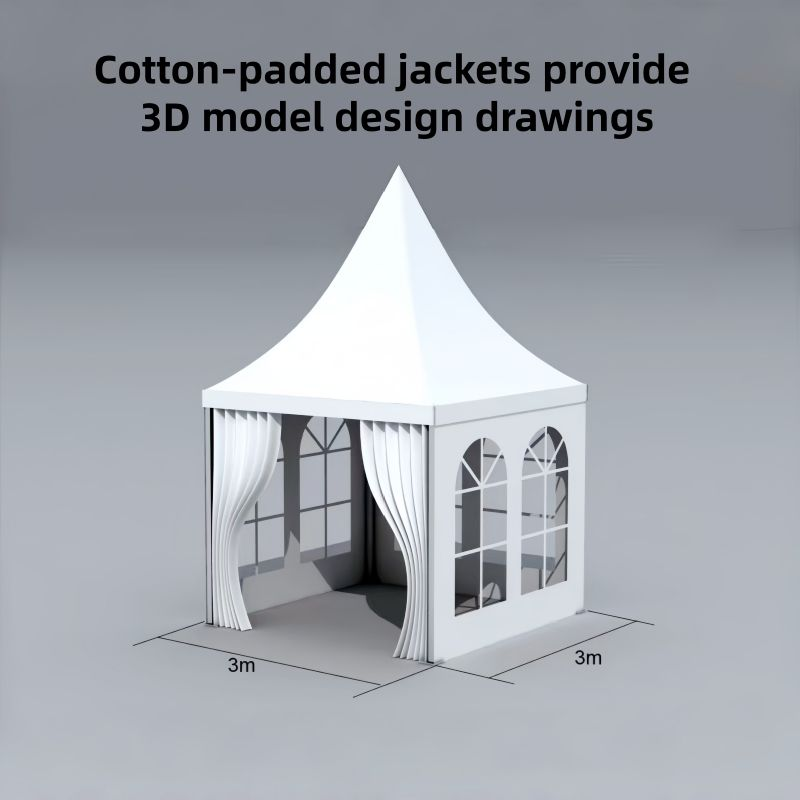 Foerstine Customized Wedding Tent Party Tent Luxury Family Steeple Marquee Glamping Iron Frame Event Party Folding Pagoda Tent