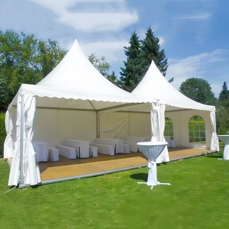 Foerstine Customized Wedding Tent Party Tent Luxury Family Steeple Marquee Glamping Iron Frame Event Party Folding Pagoda Tent