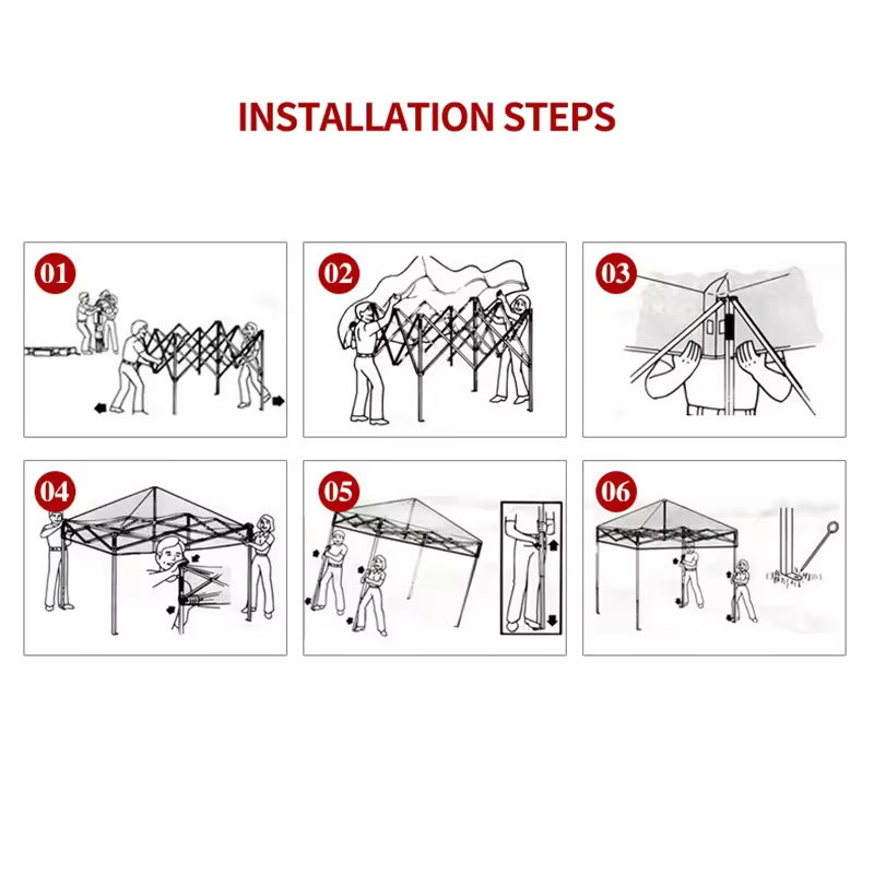Trade Show Tent Waterproof Sunshade Folding Pop up Canopy 7x7ft Single Layer Custom Printed Advertising Gazebo Roof Top Tent