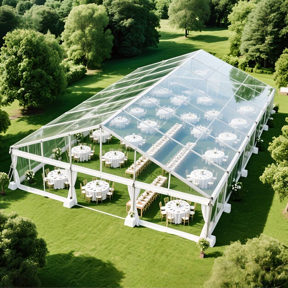 Foerstine 300 People High Quality Customized Aluminum Wedding Party Tent Strong Large Transparent Marquee Tent Factory Price