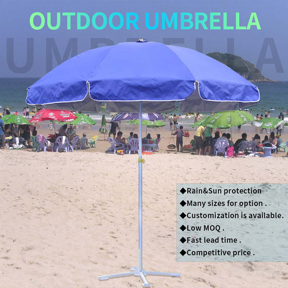 FEAMONT High Quality UV Proof Sun Parasol Large Size Portable Beach Umbrella Wholesale