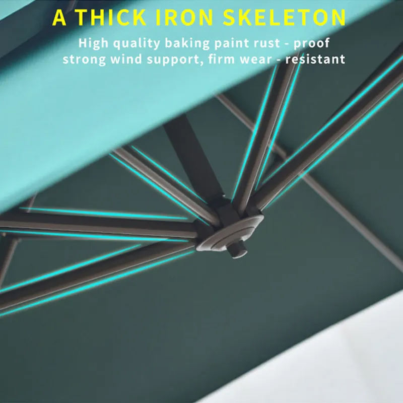 FEAMONT Large Commercial Beach Umbrella Luxury Outdoor Parasol for Garden Patio Restaurant Cafe Hotel Big Size Garden Parasol