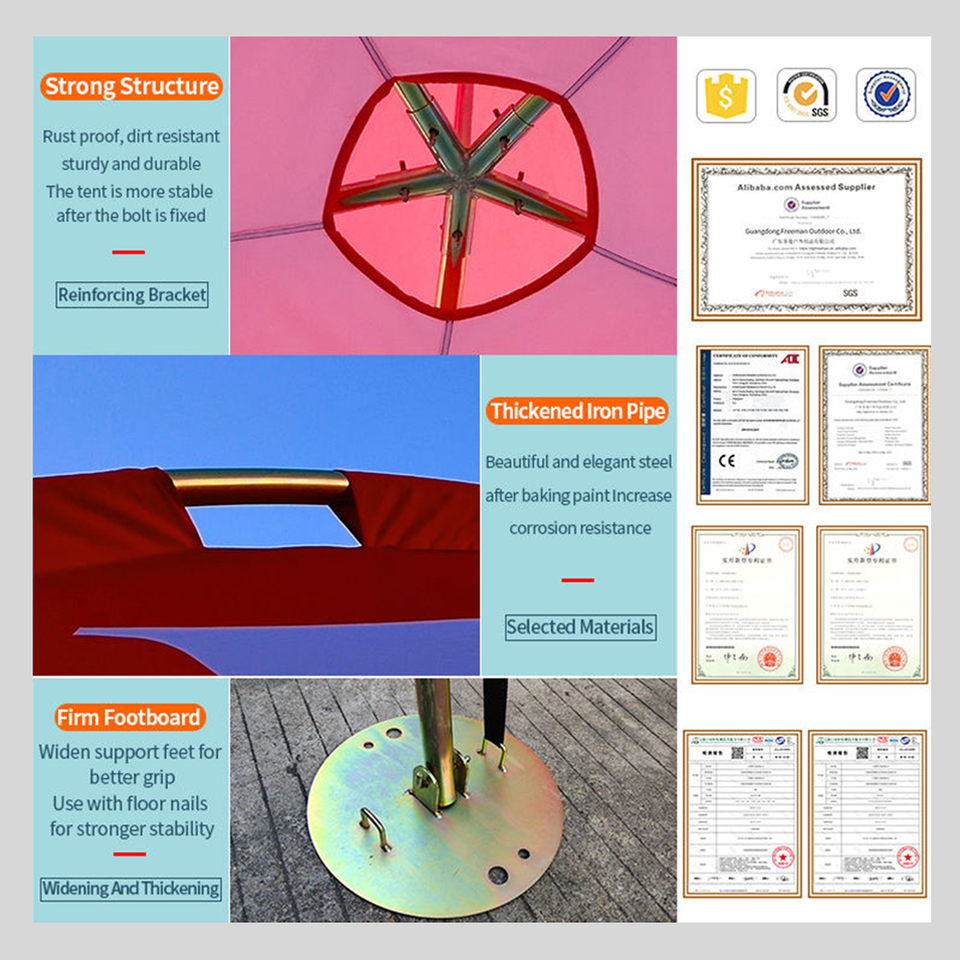 FEAMONT Adjustable Portable Foldable Waterproof Square Tent with Custom Logo Option for Indoor/Outdoor Events