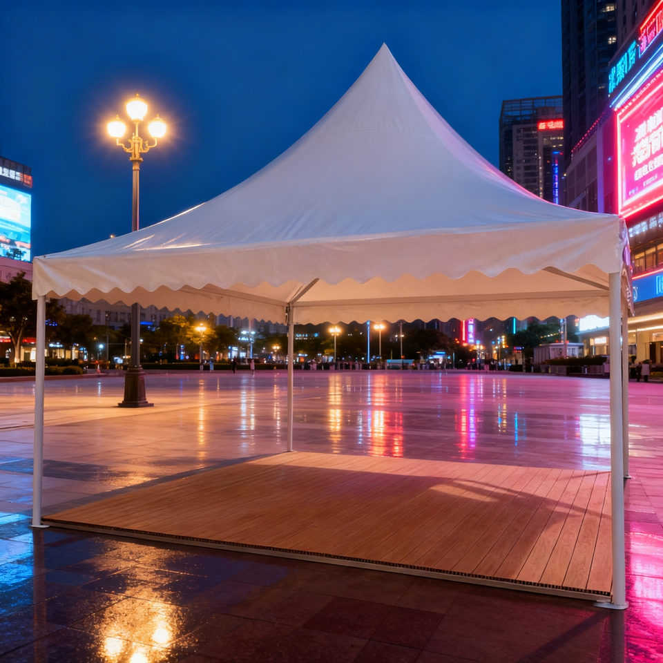 FEAMONT New Designed Pink Pagoda Tent With Stretch Fabric for Birthday Party Decor Christening and Baby Shower Events