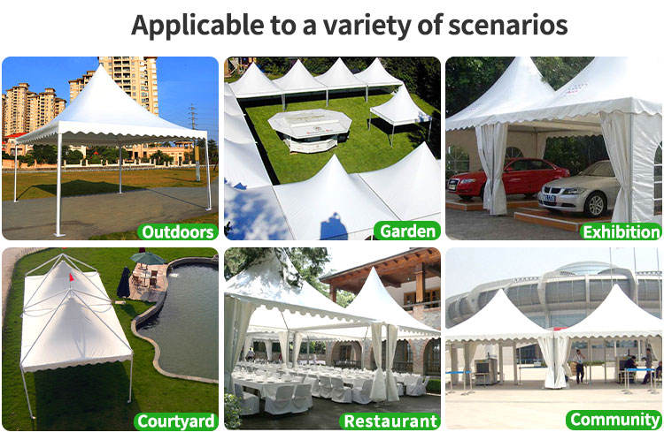 FEAMONT New Designed Pink Pagoda Tent With Stretch Fabric for Birthday Party Decor Christening and Baby Shower Events