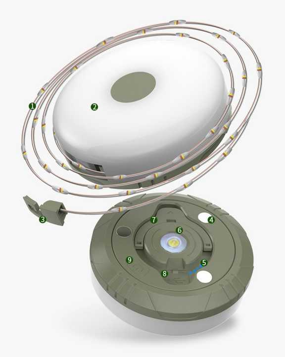 Portable Camping Lights,Camping Lights String With 5 Lighting Modes, Durable and Waterproof, USB Charging