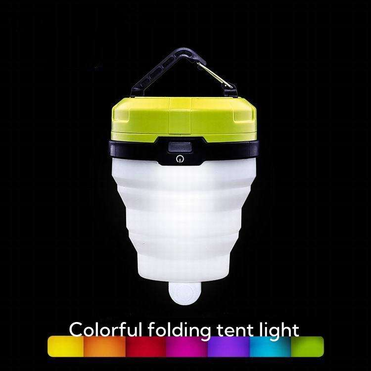 Camping Lantern Collapsible LED Night Light Portable Mini Flashlight Emergency Torch Lamp Light for Outdoor Hiking