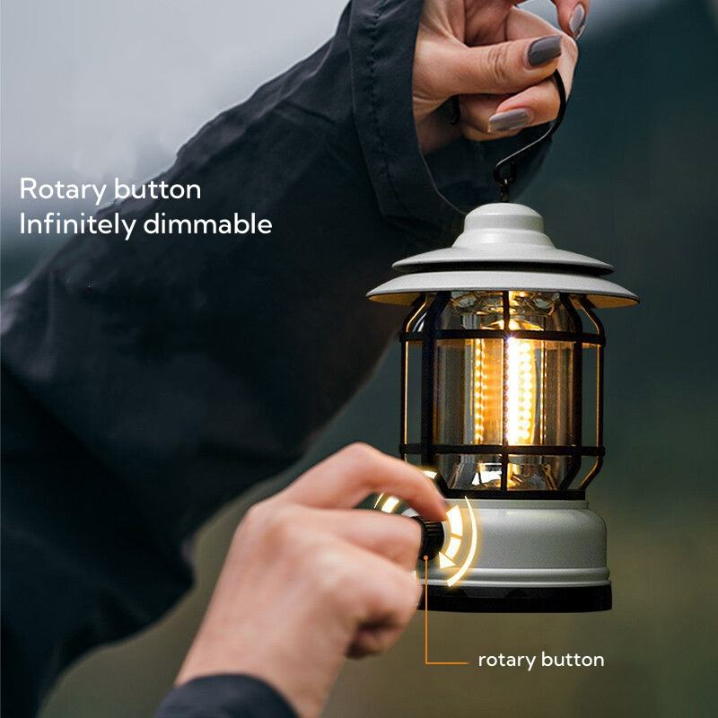 Retro Camping Lantern, LED Camping Lamp, USB Charging Camping Tent Lights, Multifunctional Hanging Horse Lamp