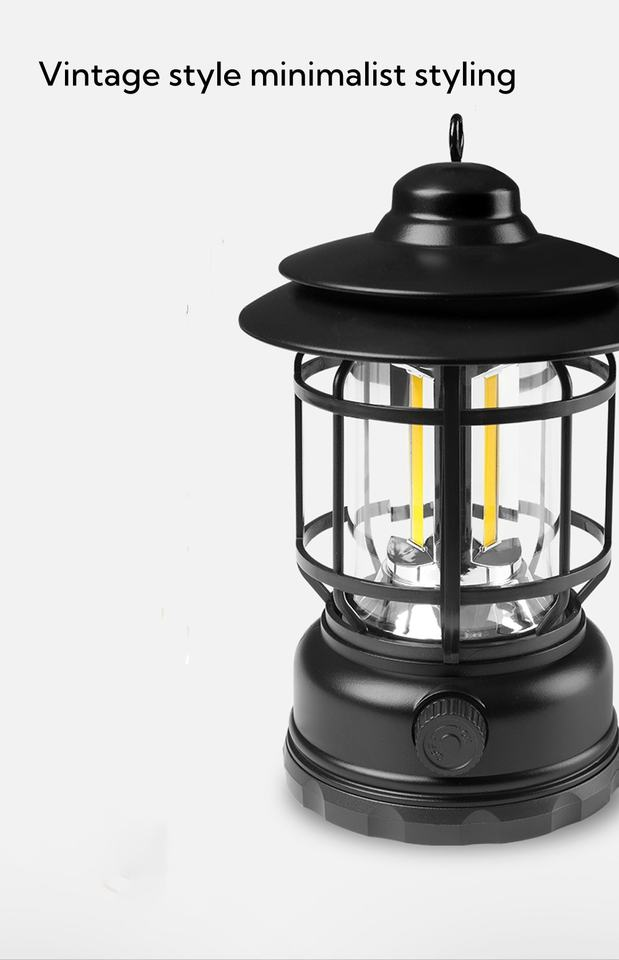 Retro Camping Lantern, LED Camping Lamp, USB Charging Camping Tent Lights, Multifunctional Hanging Horse Lamp